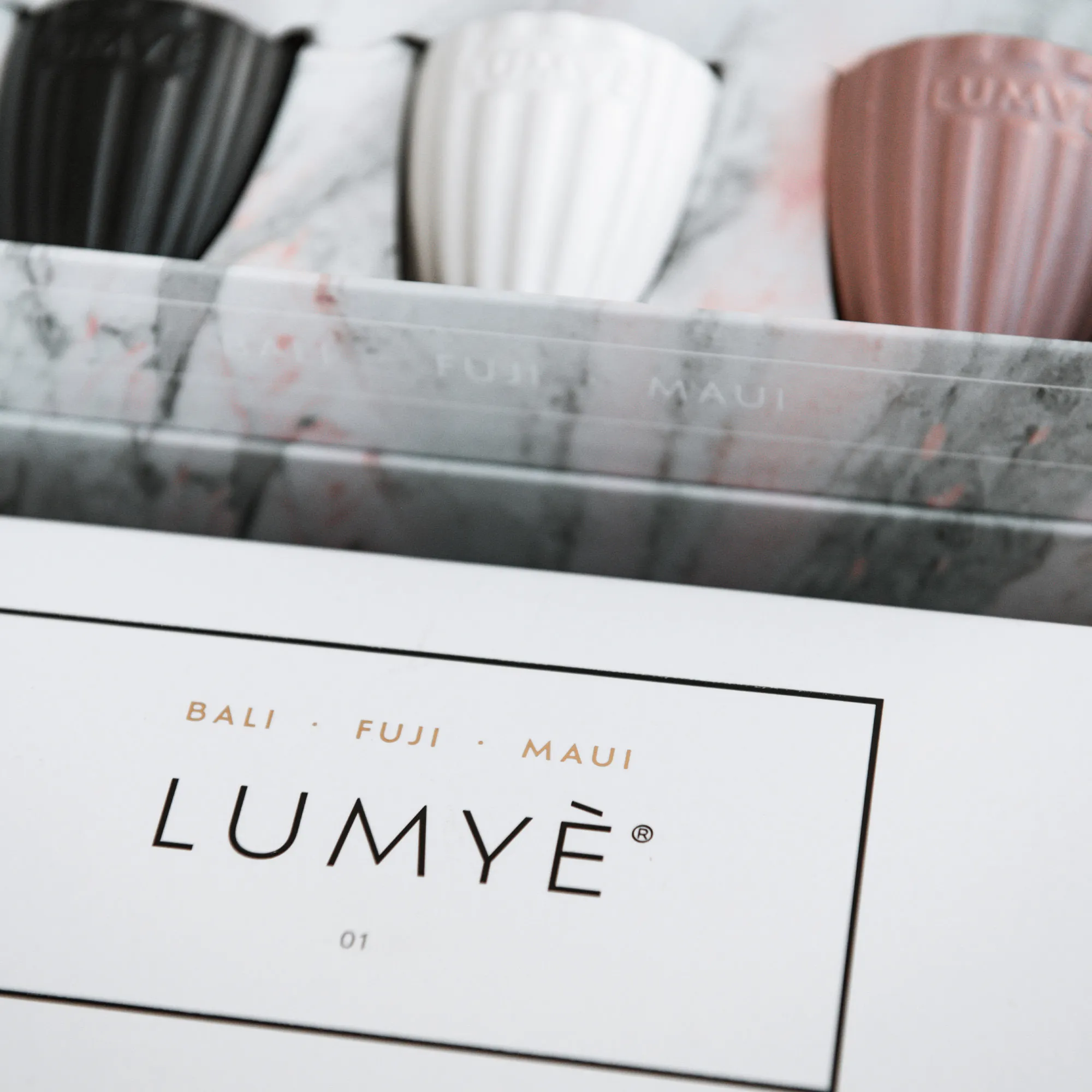 LUMYÈ BALI, FUJI, MAUI gift set in a branded box